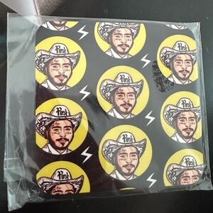 Post Malone Black and Yellow Coaster Set